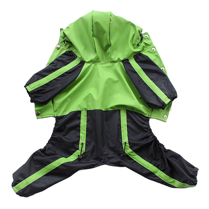 Green Quadra Paw Rain Coat